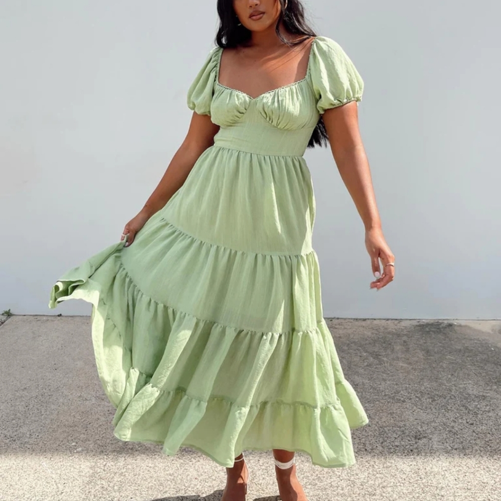 DANNY MIDI DRESS GREEN